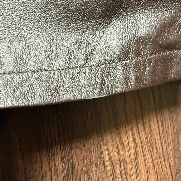 All Saints Archival 4‑Button Longline Pig Nappa Leather Coat Size 12 - Picture 13 of 13